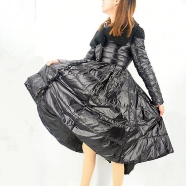 Winter New Product Fashion Large Size Loose Coat Big Swing Hem Long Type Tide Parkas Woman Down Jack