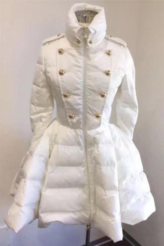 Autumn And Winter New Solid Color Long Sleeves Stand Collar Double Breasted Pocket Long Warm Coat Wo