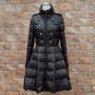 Autumn And Winter New Solid Color Long Sleeves Stand Collar Double Breasted Pocket Long Warm Coat Wo