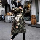 Winter Jacket Women Coats  Fake Raccoon Fur Collar Female Parka Army Green Thick Cotton Padded Linin