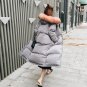 Plus Size X-long Style Winter Jackets Woman ,2017 New Fur Hooded Cool Black Gray Windproof Cotton Co