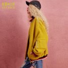 Boyfriend Women 2017 Winter 52.2% Wool Coats Womens Pluse Size Baceball Jackets with Letter Embroide