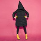 Winter Women Thick Down Coats Towel Embroidery Monster Hooded Womens White Duck Down Long Outerwear 