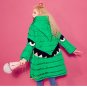 Winter Women Thick Down Coats Towel Embroidery Monster Hooded Womens White Duck Down Long Outerwear 