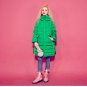 Winter Women Thick Down Coats Towel Embroidery Monster Hooded Womens White Duck Down Long Outerwear 