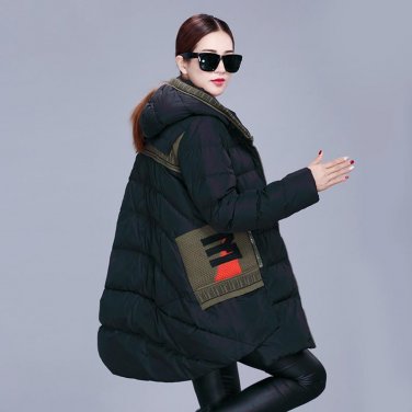 White Duck Down Women Winter Coat Knitted Stitching Women\'s Down Jacket,Manteau Femme,Plus Size 3XL