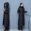 Women\'s Down Jacket X-Long Black Parka Hooded Winter Jacket Women White Duck Down Jacket Maxi Women