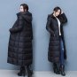 Women\'s Down Jacket X-Long Black Parka Hooded Winter Jacket Women White Duck Down Jacket Maxi Women