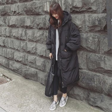 Oversized Coats Winter Jacket Women White Duck Down Parkas Hooded Black Maxi Coats Warm Winter Parka