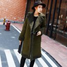 Winter Jacket Women Green Suede Coats Long Cotton Wadded Jacket Manteau Femme Parka Winter Coat Wome