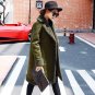 Winter Jacket Women Green Suede Coats Long Cotton Wadded Jacket Manteau Femme Parka Winter Coat Wome