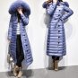 Oversized Coats Winter Coat Women Fox Fur Collar Women\'s Down Jacket Over Knee Long Jacket Female H