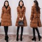 Thicken Down Cotton Jacket Coat Women Print Winter Jacket Women Skirt Style Long Parka Elegant Wadde