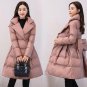 Thicken Down Cotton Jacket Coat Women Print Winter Jacket Women Skirt Style Long Parka Elegant Wadde