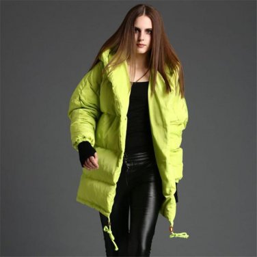 Oversized Coats Women\'s Down Jacket Thicken Down Coat Hooded Winter Jacket Women White Duck Down Ja