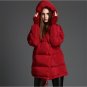 Oversized Coats Women\'s Down Jacket Thicken Down Coat Hooded Winter Jacket Women White Duck Down Ja