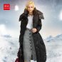 New Winter Cocoon Type Hooded Down Jacket Women White Goose Down Coat Jacket Warm Long