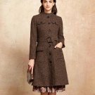Autumn Women Jackets 2017 Winter Wool Coat With Belt Female Elegant Outerwear A-Line Ladies Overcoat