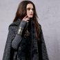 Women\'s Winter New Vintage Warm Woolen Hoodie Cloak Coat Embroidered Drop-Shoulder Sleeve Wool Cape