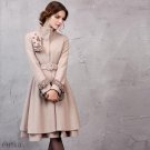 Wool Coat Female 2017 Winter Women\'s Jackets Elegant Women\'s Coat With Belt Embroidery Jacket Autu