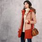 Winter Parka Female Thick Overcoat Plaid Jacket With Hood Women\'s Duck Down Coat 2017 New Houndstoo