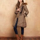 Women\'s Long Down Parka Coat With Fur Trim Hood Winter Warm Puffer 90% Duck Down Jacket With Fur Co