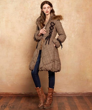 Women\'s Long Down Parka Coat With Fur Trim Hood Winter Warm Puffer 90% Duck Down Jacket With Fur Co