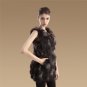 New Autumn and Winter Explosion Models Large Size Women Silver Fox Real Fur Vest Coat Fur Female Col