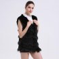 Fashion Real Rabbit Fur Vest Female 2017 New Winter V-neck Causal Rabbit Real Fur Jacket Women Fur C