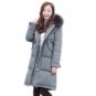 Big Fur Collar Hooded Down Coat 2017 New Winter Jacekt Women Mid-long Duck Down Jacket Female Feathe