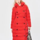 Duck Down Jacket Women  New Winter Fashion Double Breasted long Slim Down Coat Women\'s Feather Coat