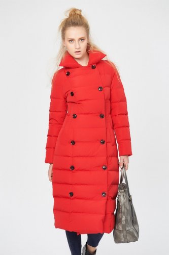 Duck Down Jacket Women  New Winter Fashion Double Breasted long Slim Down Coat Women\'s Feather Coat