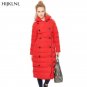 Duck Down Jacket Women  New Winter Fashion Double Breasted long Slim Down Coat Women\'s Feather Coat