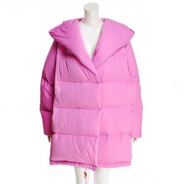 Loose Size Down Coat 2017 New Winter Europe Brand Hooded Casual Mid-long Down Jacket Women Overcoat 