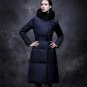 Winter Thermal Jacket Woman Elegant Slim Coat Parkas Female Calf Length Thicken Clothes Imitation Fo
