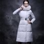 Winter Thermal Jacket Woman Elegant Slim Coat Parkas Female Calf Length Thicken Clothes Imitation Fo