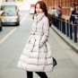 new Spring winter 90% white duck extra long down jacket women big size A-line mujer coat female oute