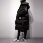 new winter hooded loose in the X-long down jacket knee length big size solid color jacket women coat