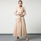 New  Fashion Winter Designer Coat Women\'s Long Sleeve Floral Print Extra Long Trench Overcoat Outer