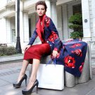 New Fashion Winter Designer Coat Women\'s Long Sleeve Floral Print Extra Long Trench Overcoat Outerw