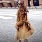 High Quality  Winter Fashion Faux Fur Women\'s Coat Solid Color Large Lapel Long Sleeve Overcoat Wom