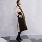 Belt Tunic Woolen Women\'s Windbreaker Winter High Waist Lace Up Trench Coat Female Split Hem Large