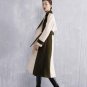 Belt Tunic Woolen Women\'s Windbreaker Winter High Waist Lace Up Trench Coat Female Split Hem Large