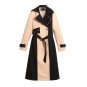 Belt Tunic Woolen Women\'s Windbreaker Winter High Waist Lace Up Trench Coat Female Split Hem Large