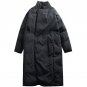 Long Cotton Coat For Women Winter Black Thick Warm Turtleneck Women\'s Windbreaker Split Hem Big Siz