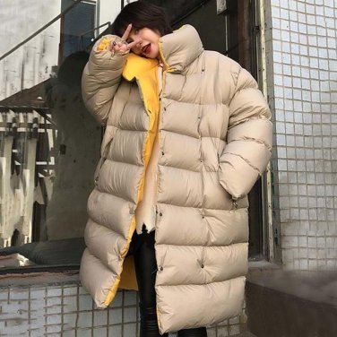 Thick Warm Cotton Coat For Women Winter Long Big Size Two Wear Women\'s Windbreaker Harajuku Casual 
