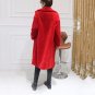 Fleece Trench Coats Female Winter Plus Thick Warm Red Large Size Women\'s Windbreaker Long Straige O