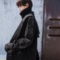 Sashes Tunic Long Trench Coat Women Autumn Winter Black Irregular Split Women\'s Windbreaker Loose O