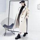 Belt Tunic Fur Long Trench Coats For Women Winter Thick Warm Woolen Women\'s Windbreaker Pockets Fas