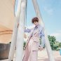 Autumn Winter Fashion New pink blue hit color long sleeve Fake Two Piece Loose Coat women YA545